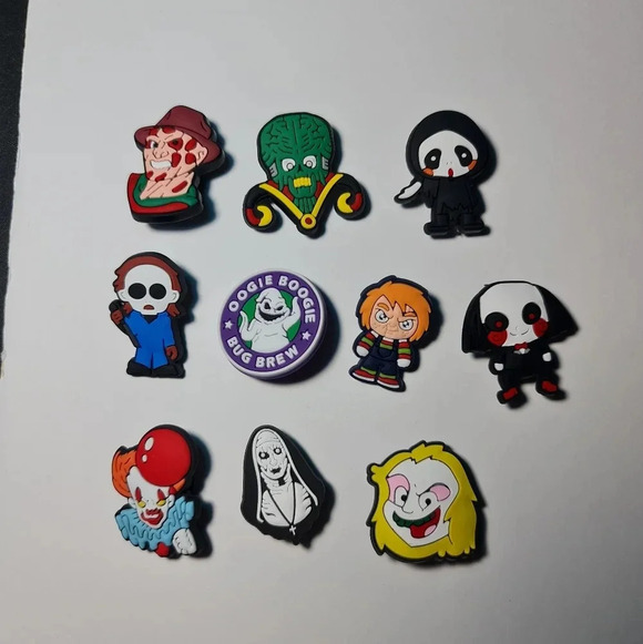 Other - 10 Horror Shoe Charms Silicone Lot for Crocs